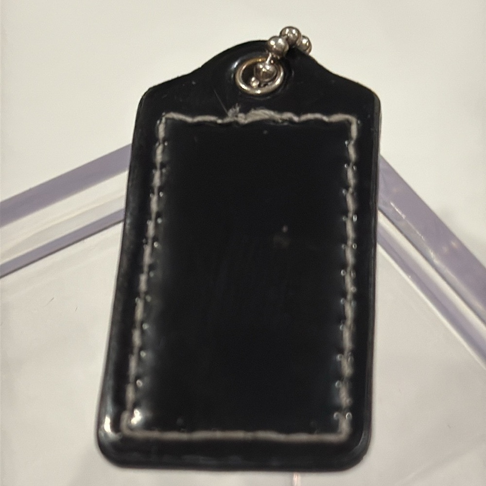 Coach Patent Leather “Black” Hangtag (with silver toned hardware) - Picture 3 of 8